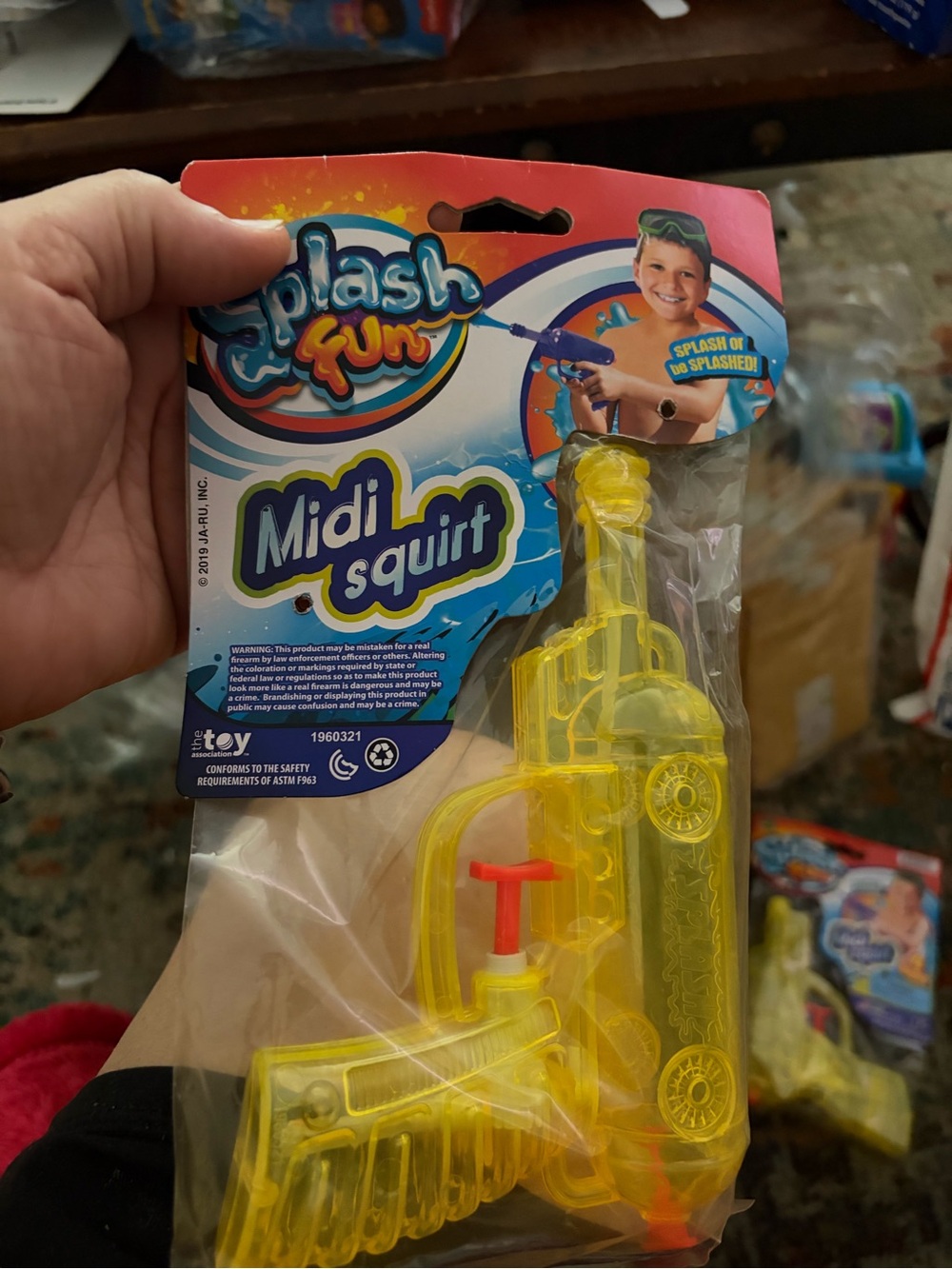 Splash Midi Squirt Water Gun - Yellow Transparent (2 Pack) - Picture 3 of 4